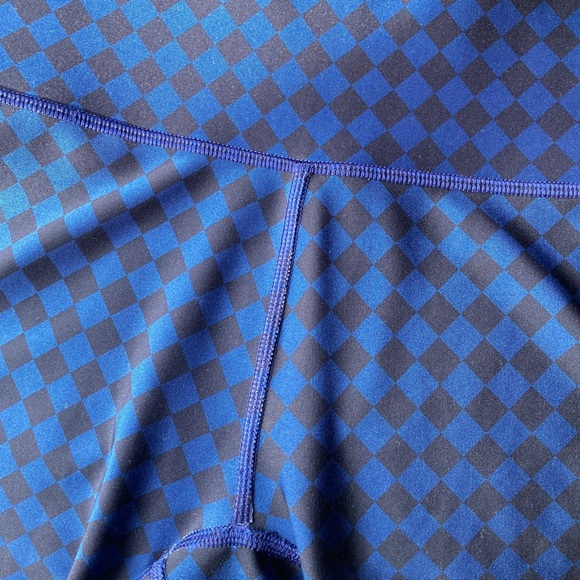 Terez navy and black check print duoknit super high band leggings - Picture 8 of 9